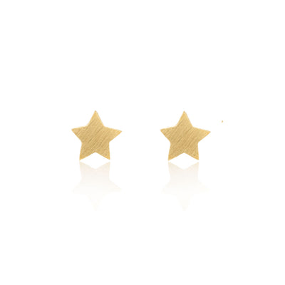 gold star stud earrings