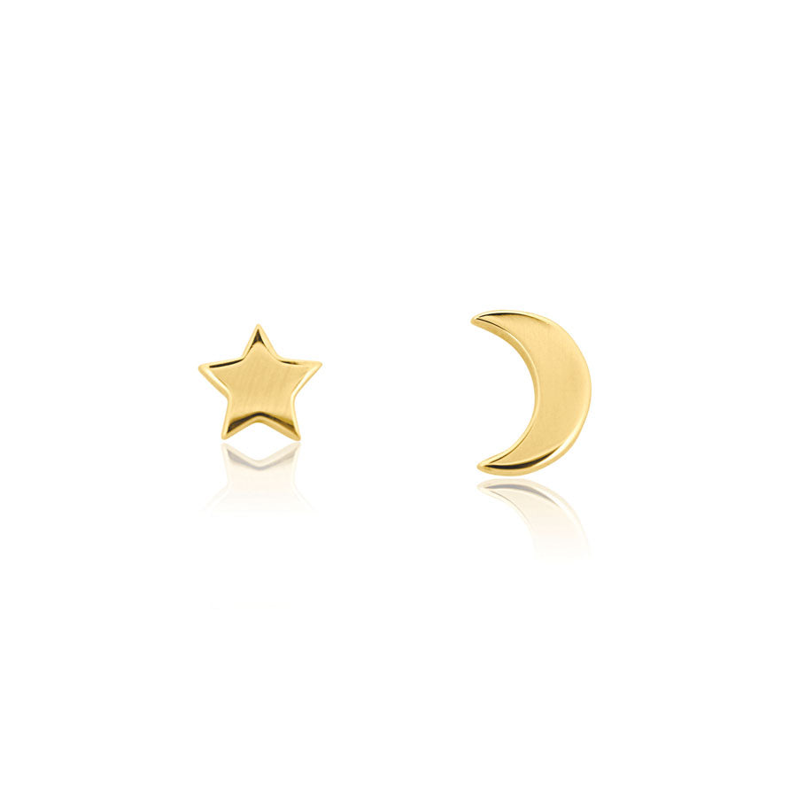 Star & Moon Stud Earrings