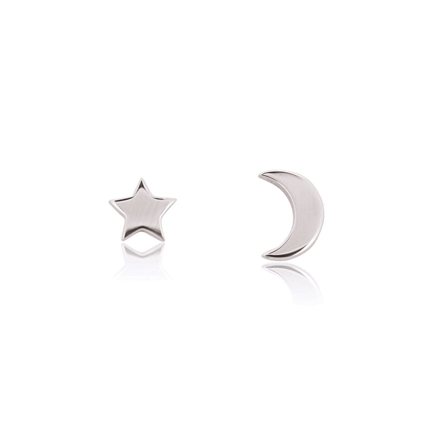 Star & Moon Stud Earrings