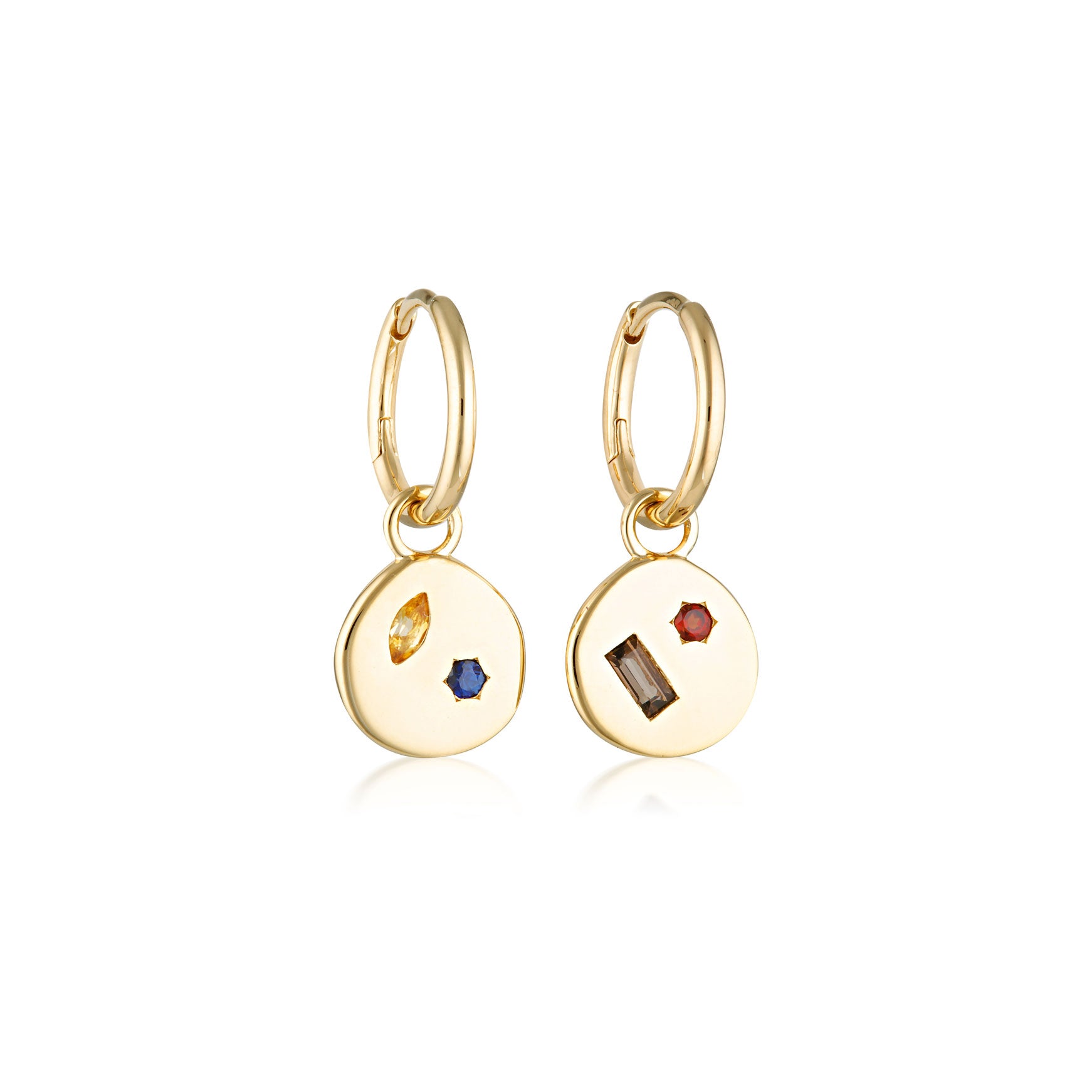Kaleidoscopic Charm Huggie Earrings