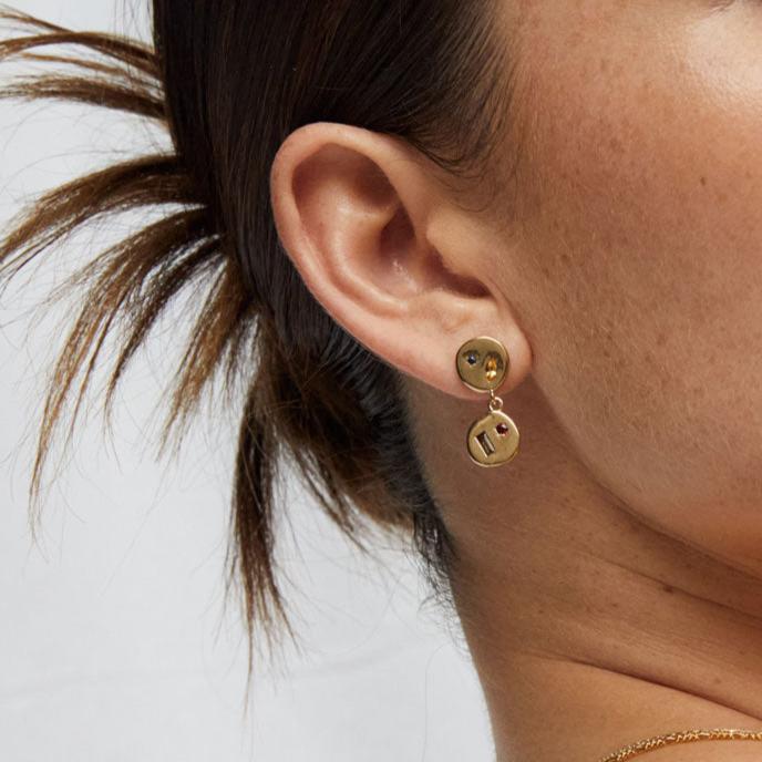 Kaleidoscopic Double Drop Earrings