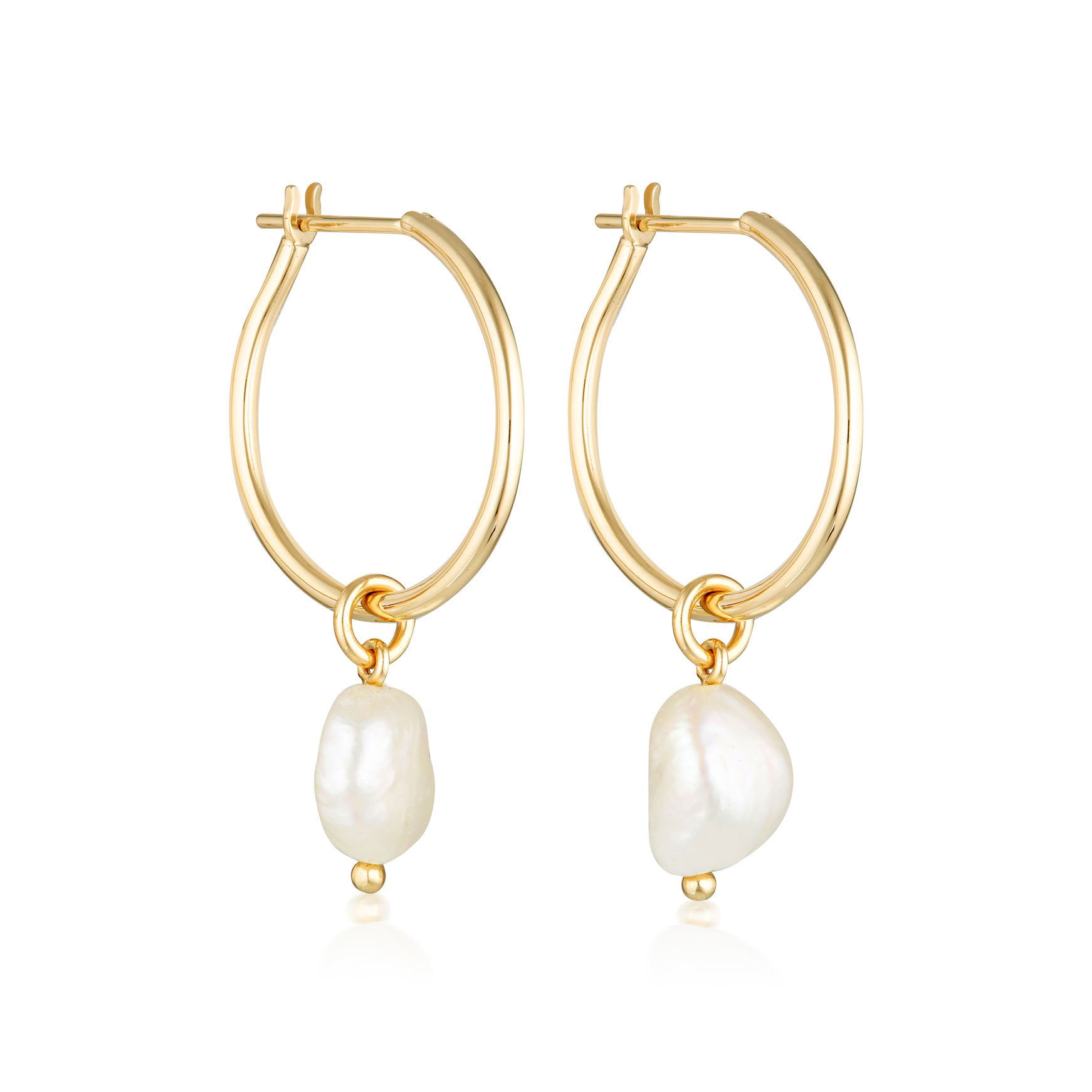 Baroque Pearl Willpower Hoop Earrings