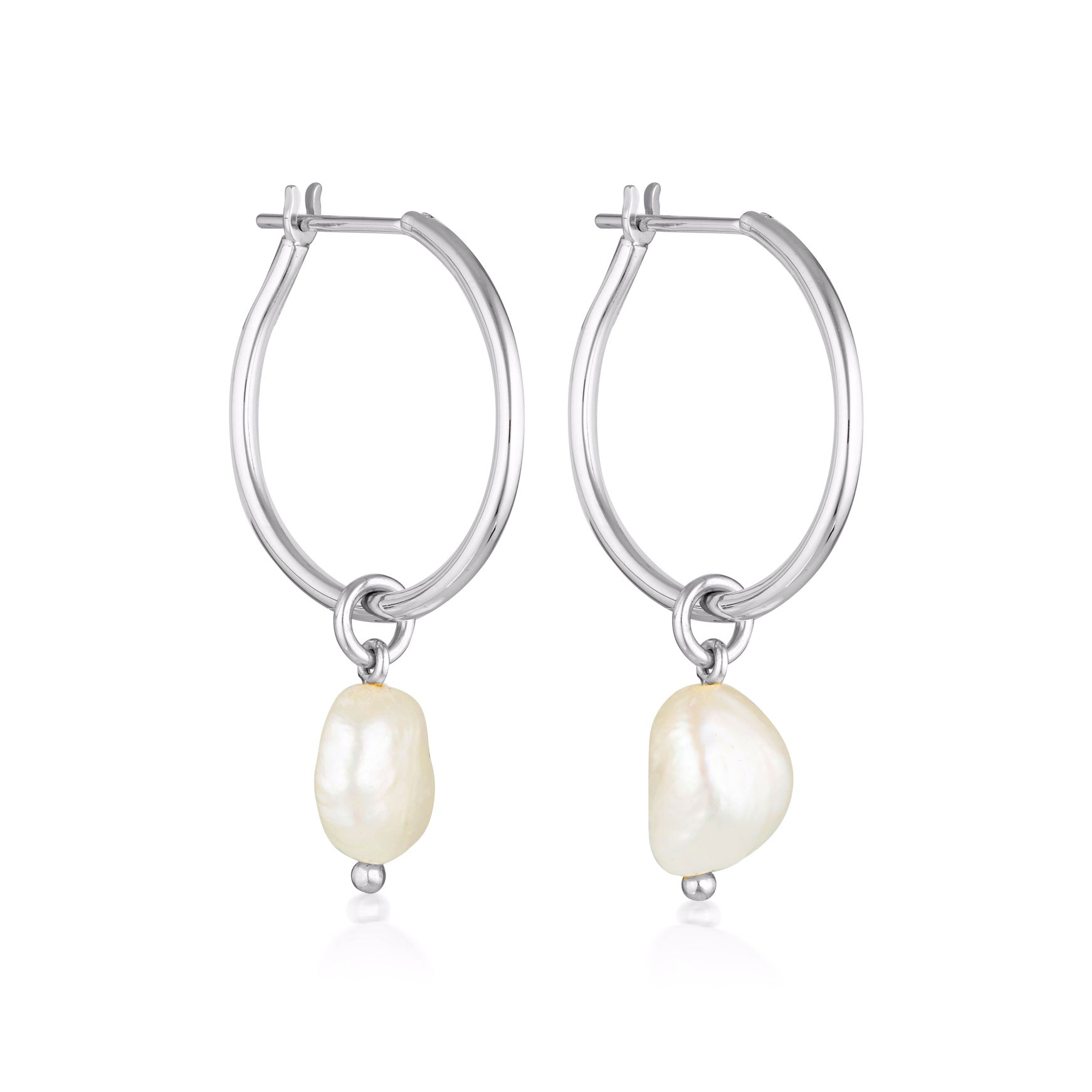 Baroque Pearl Willpower Hoop Earrings
