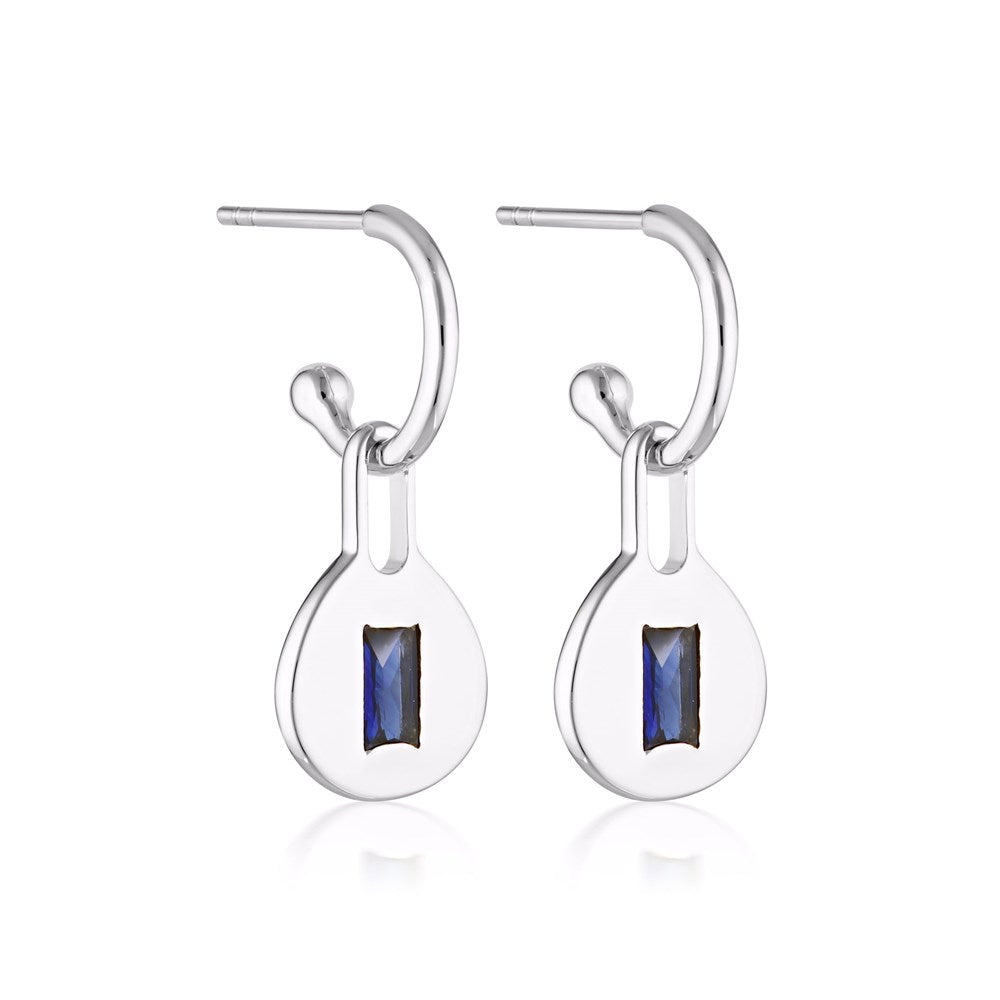 Muse Hoop Earrings - Created Sapphire