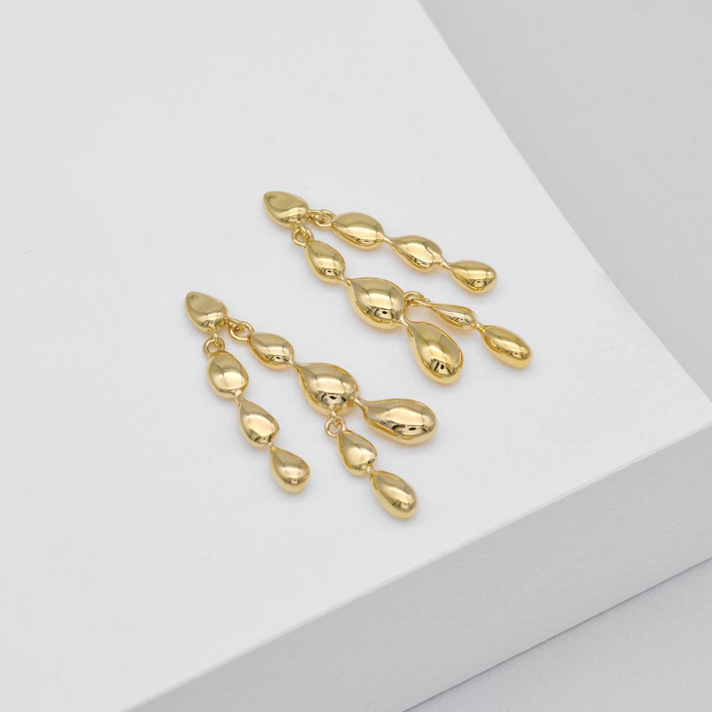 Neptune's Earrings Gold Front