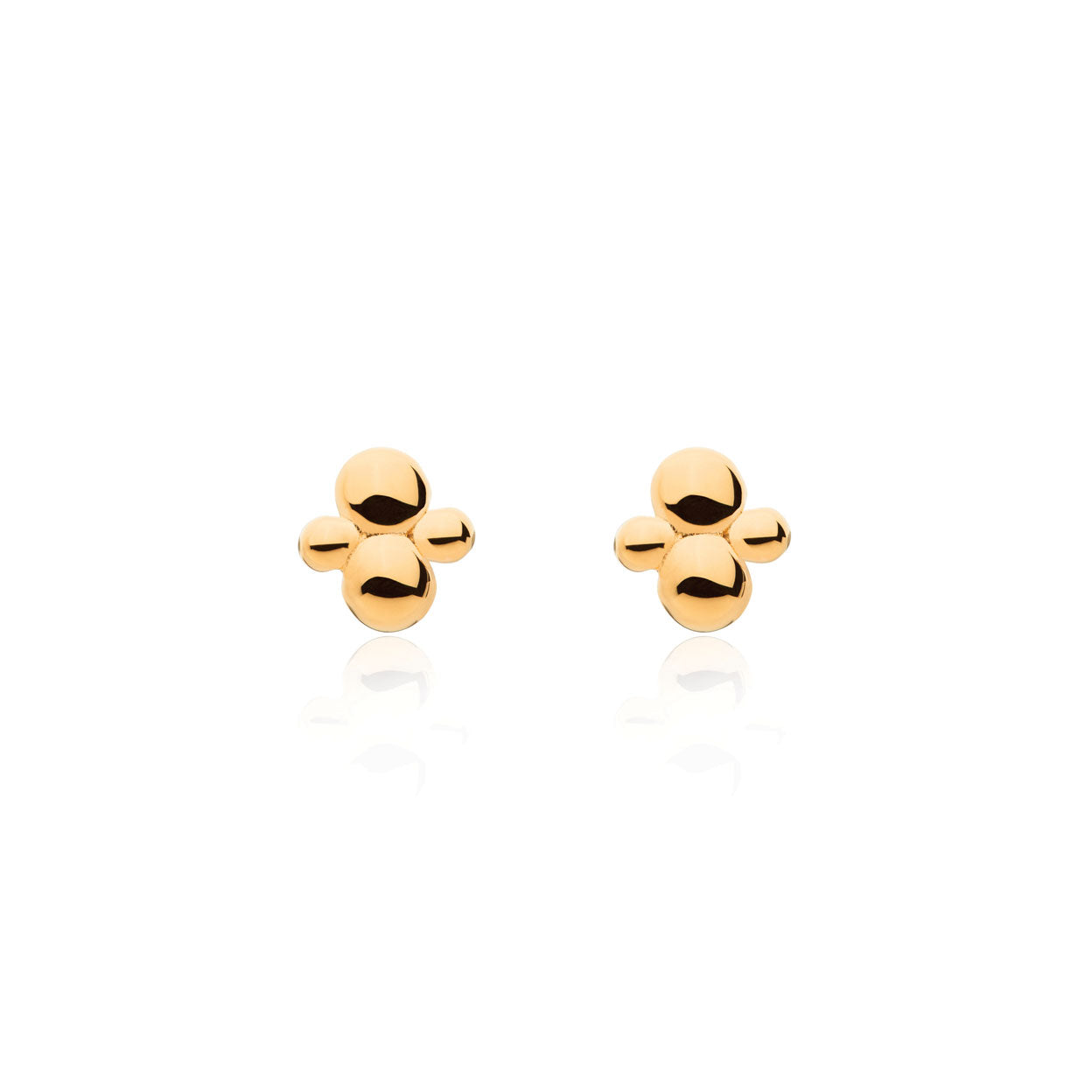 rose gold cluster stud earrings