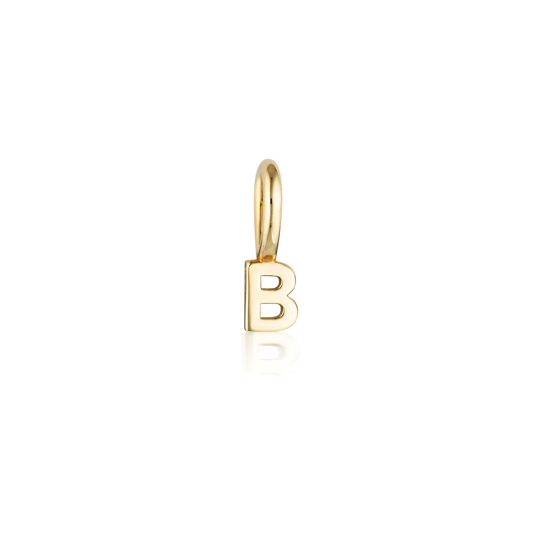 Tiny Letter Charm - 9k Gold