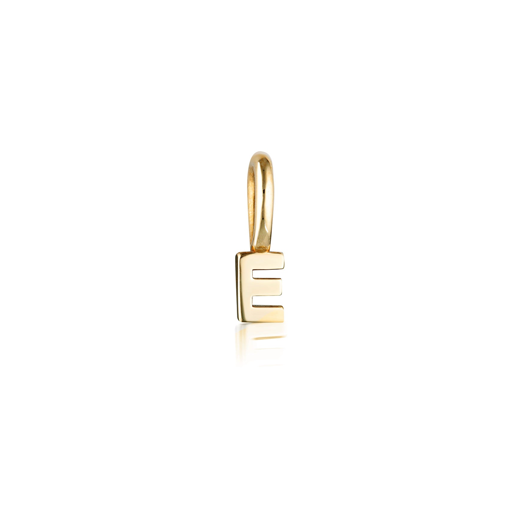 Tiny Letter Charm - 9k Gold