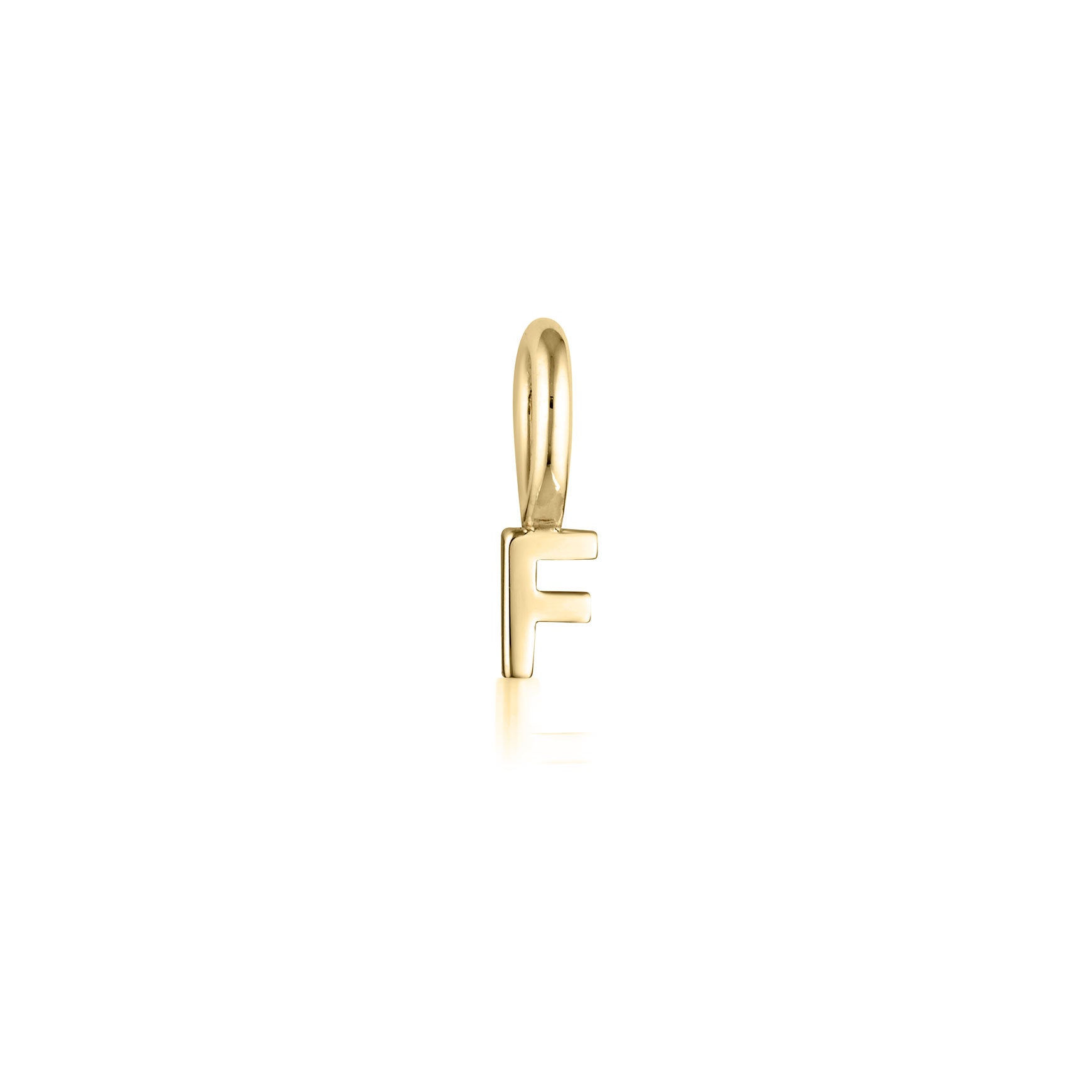 Tiny Letter Charm - 9k Gold