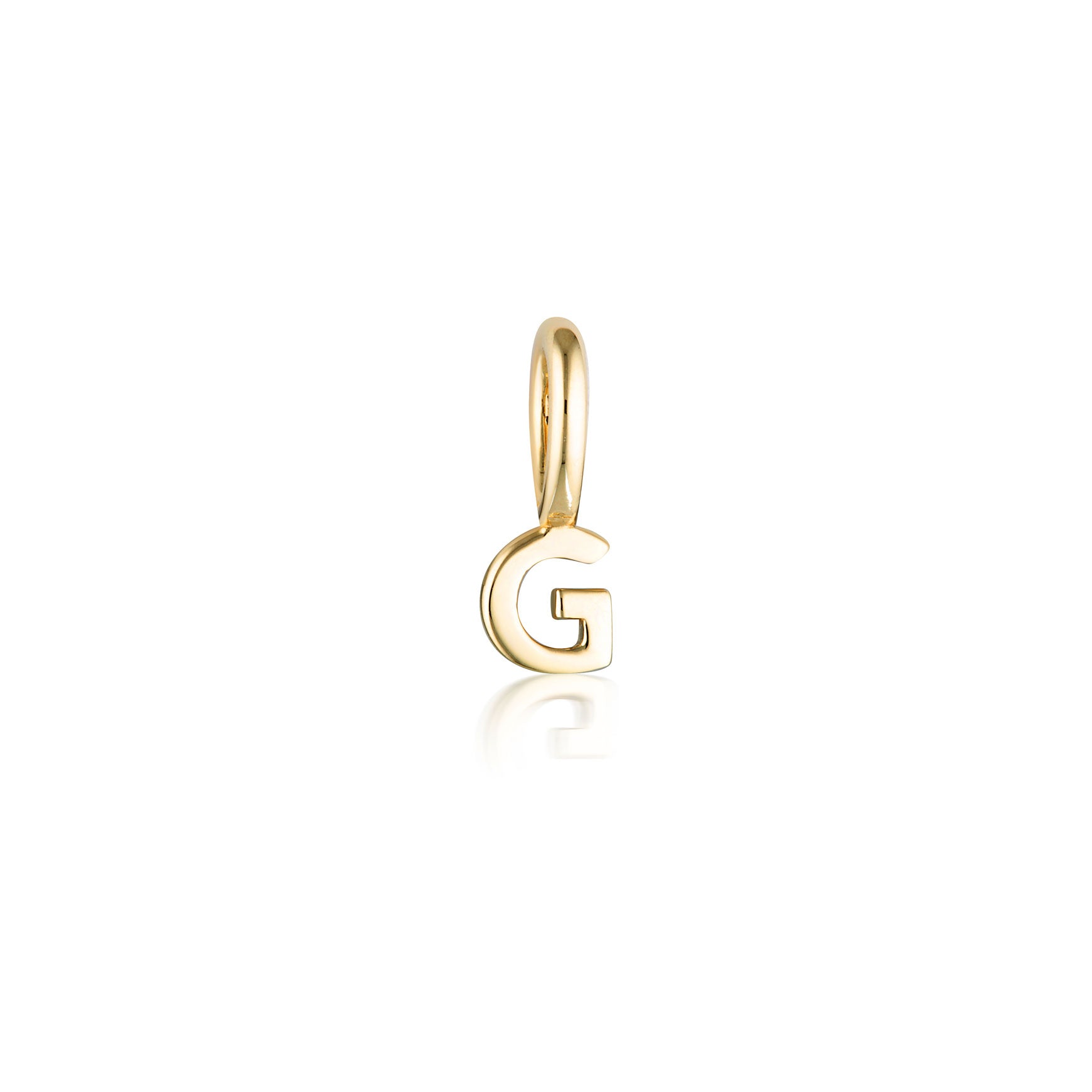 Tiny Letter Charm - 9k Gold