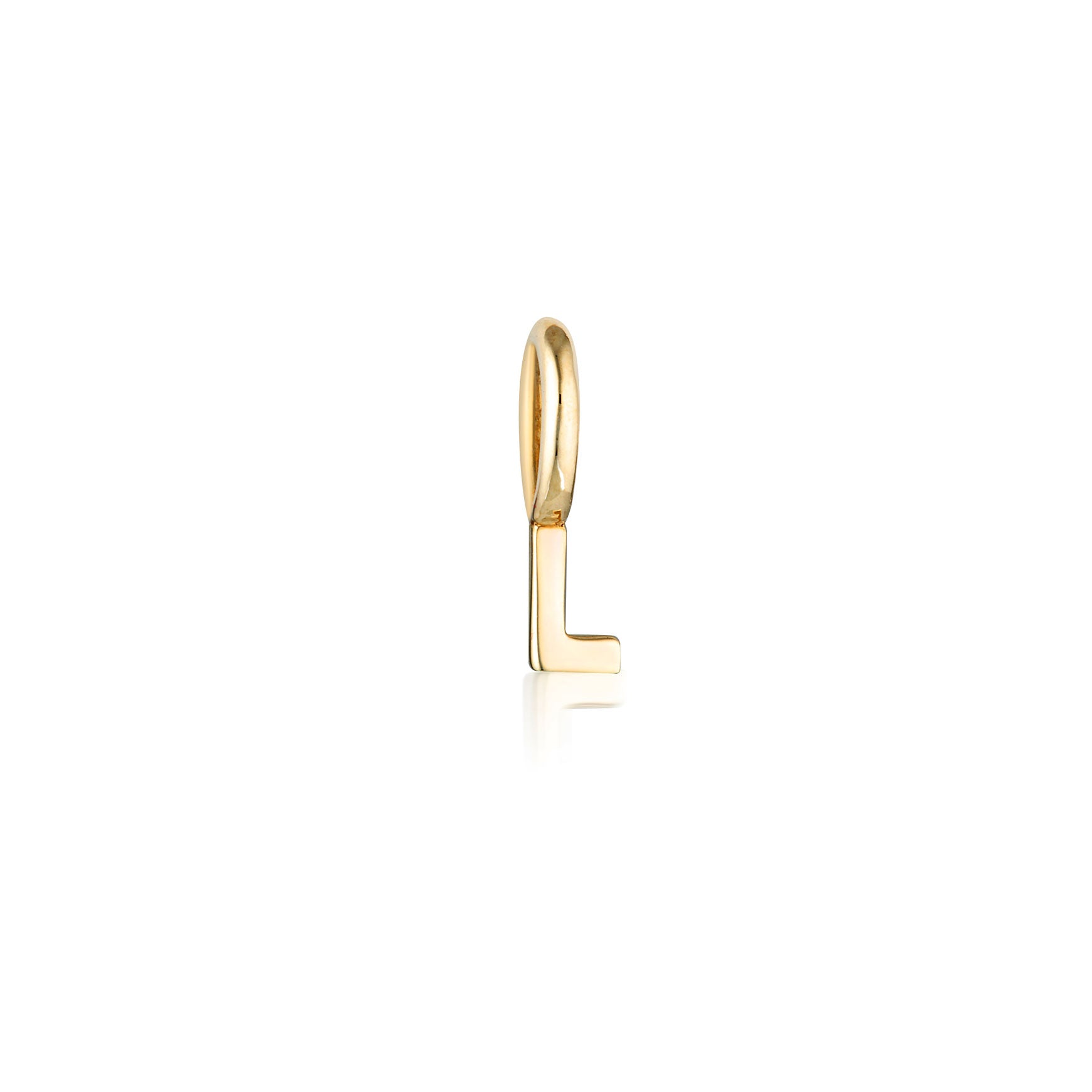 Tiny Letter Charm - 9k Gold