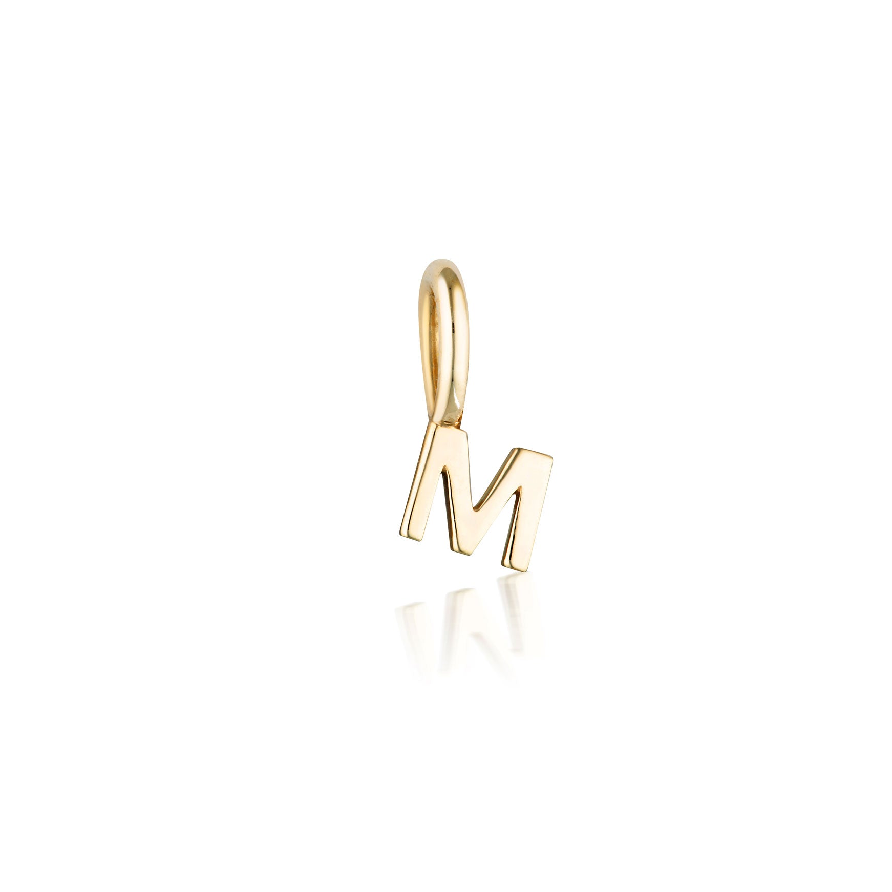 Tiny Letter Charm - 9k Gold