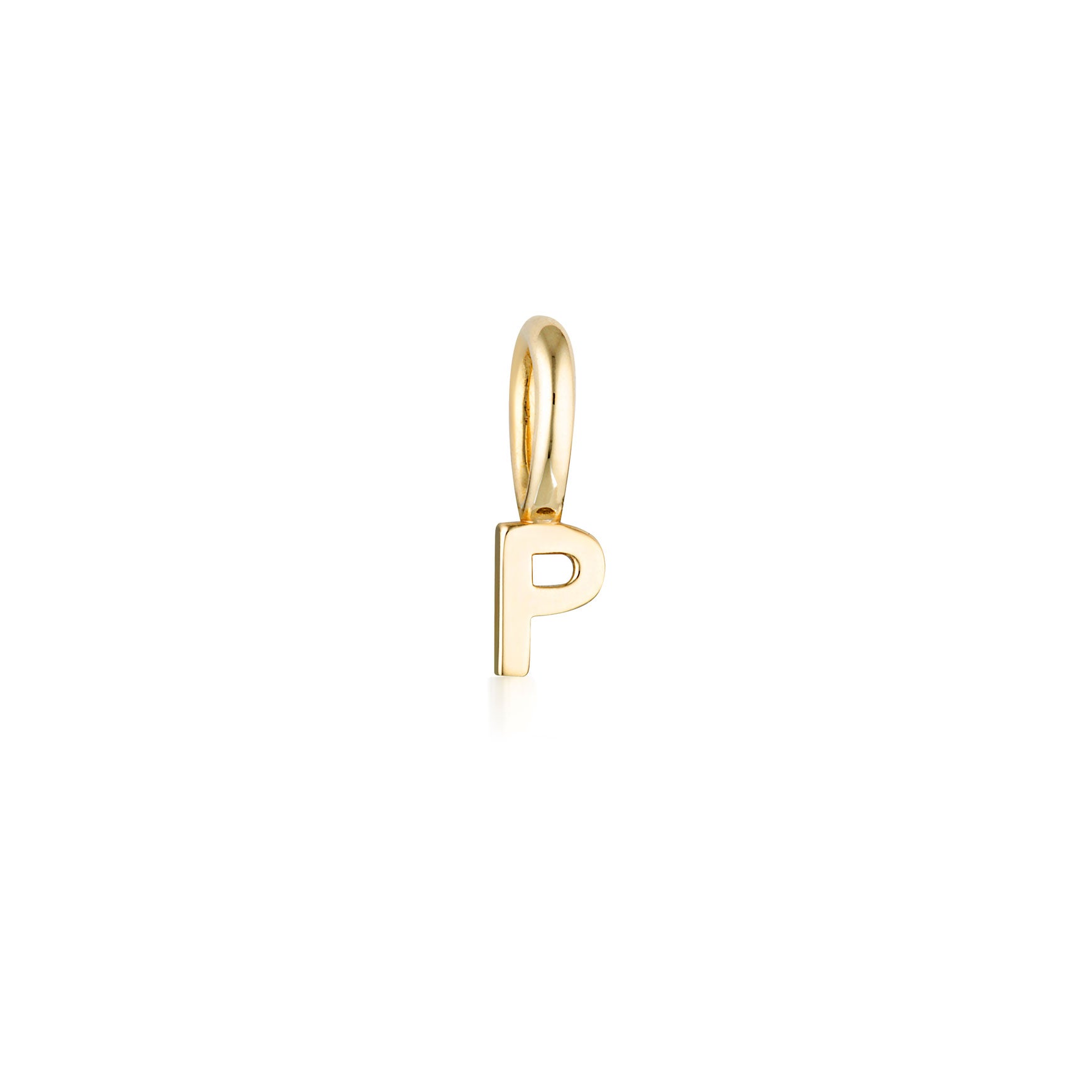 Tiny Letter Charm - 9k Gold