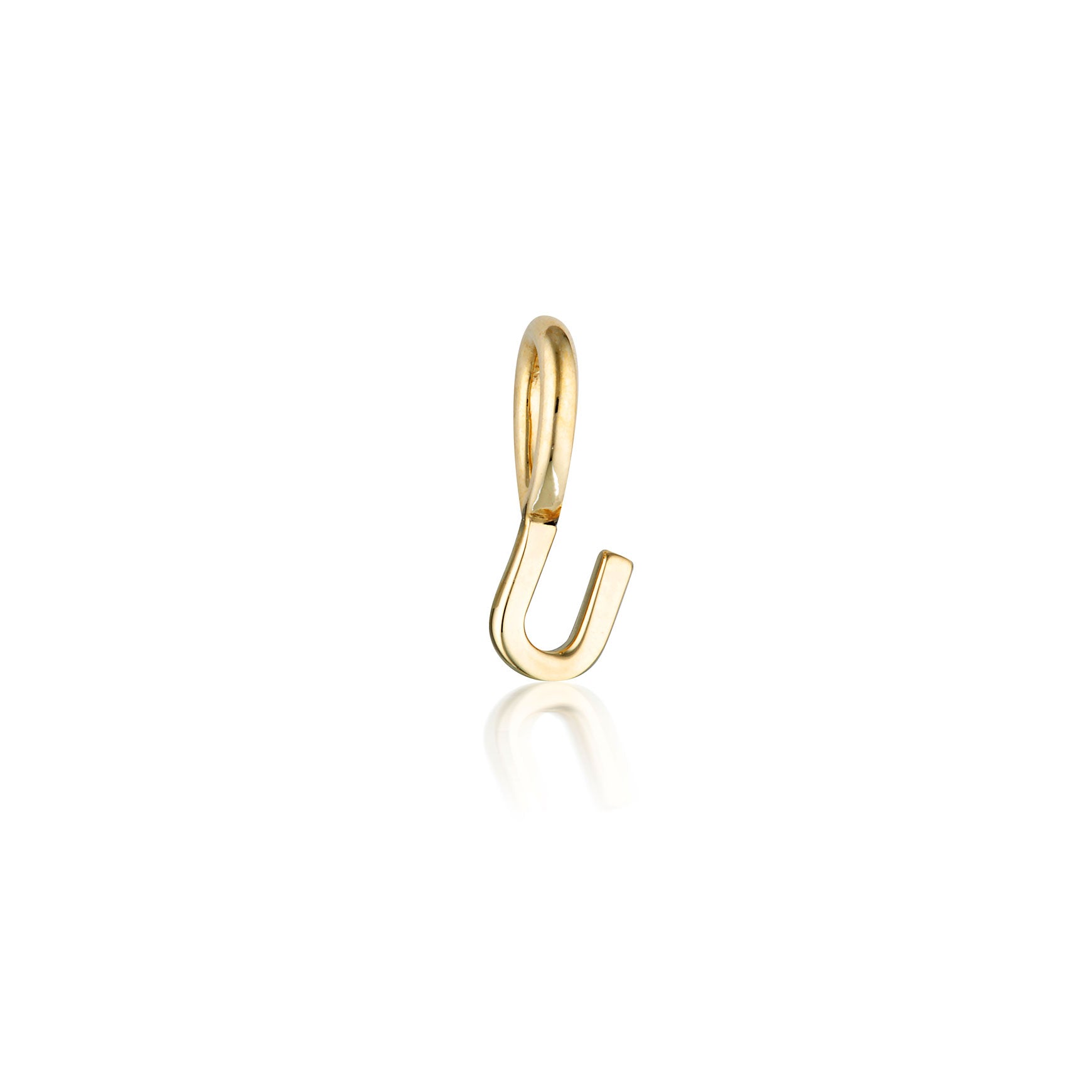 Tiny Letter Charm - 9k Gold