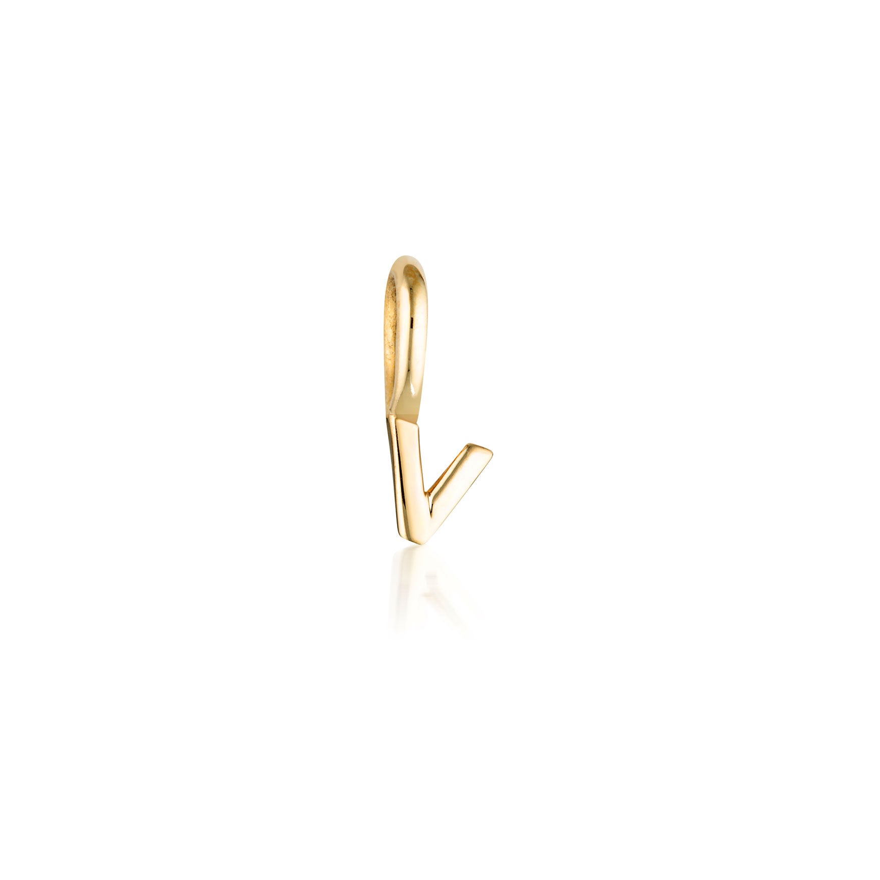 Tiny Letter Charm - 9k Gold