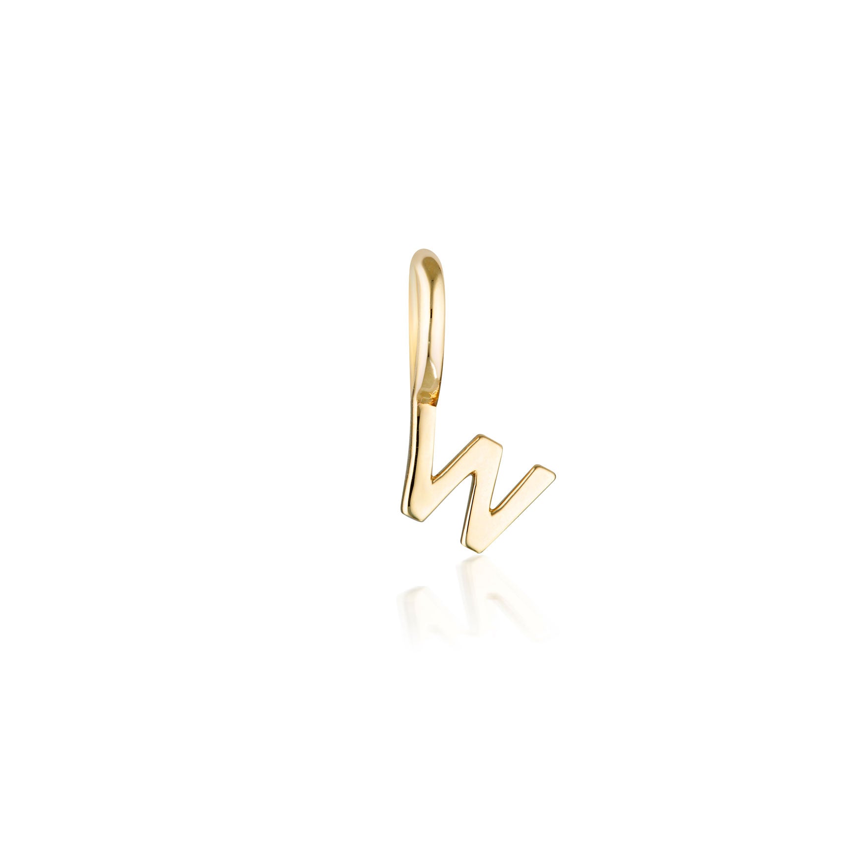 Tiny Letter Charm - 9k Gold