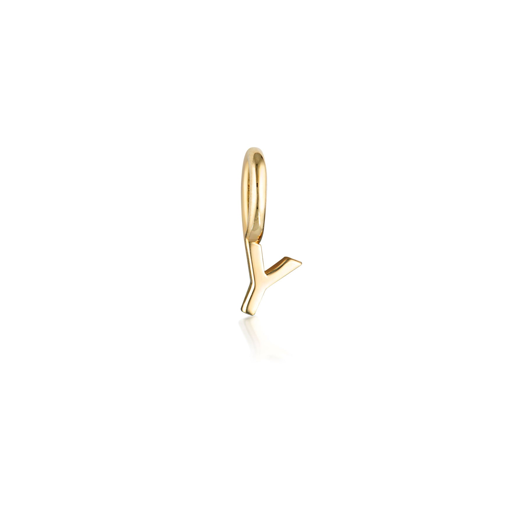 Tiny Letter Charm - 9k Gold