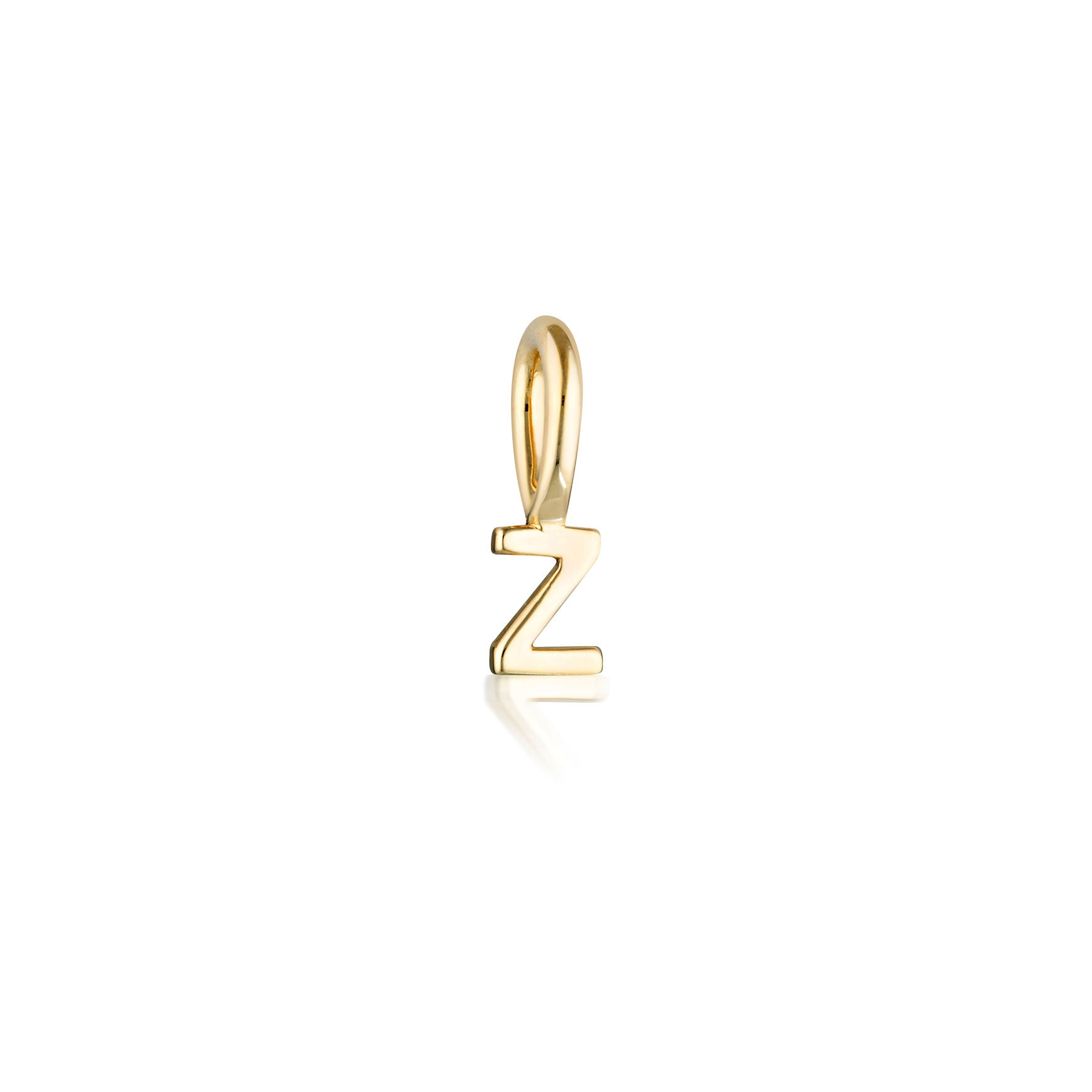 Tiny Letter Charm - 9k Gold
