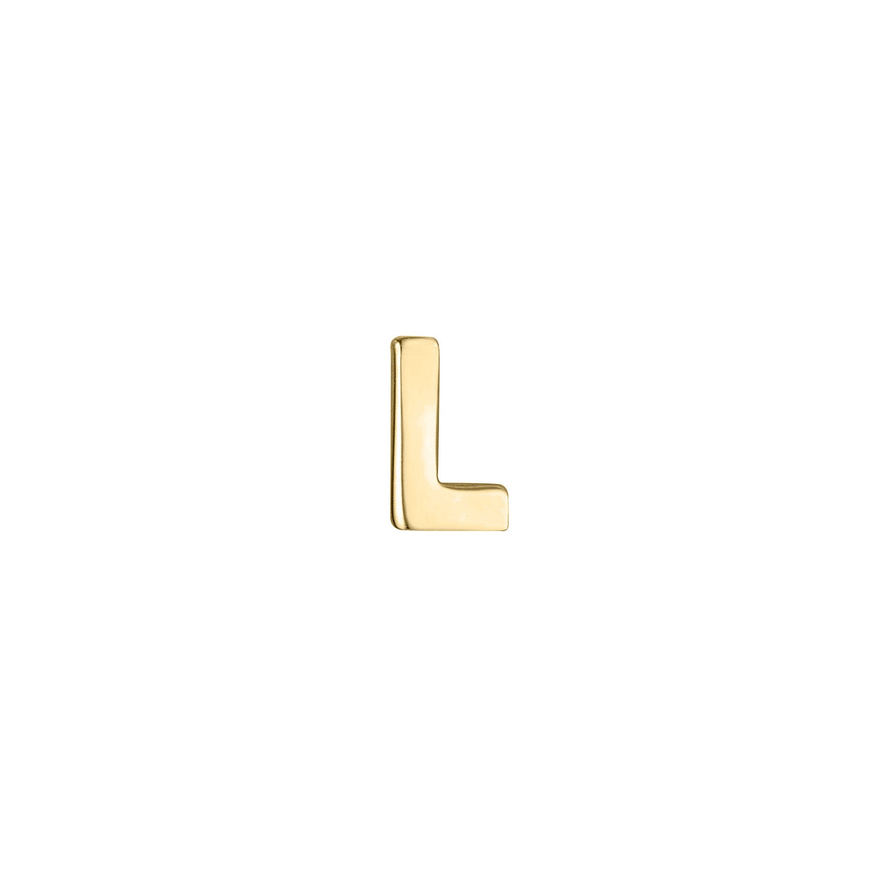 Micro Letter Stud Earring (Single)