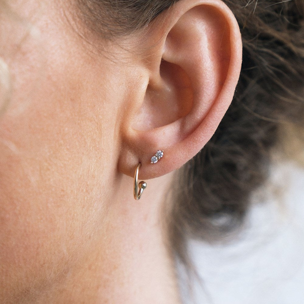 Mond Hoop Earrings - 9k Solid Gold