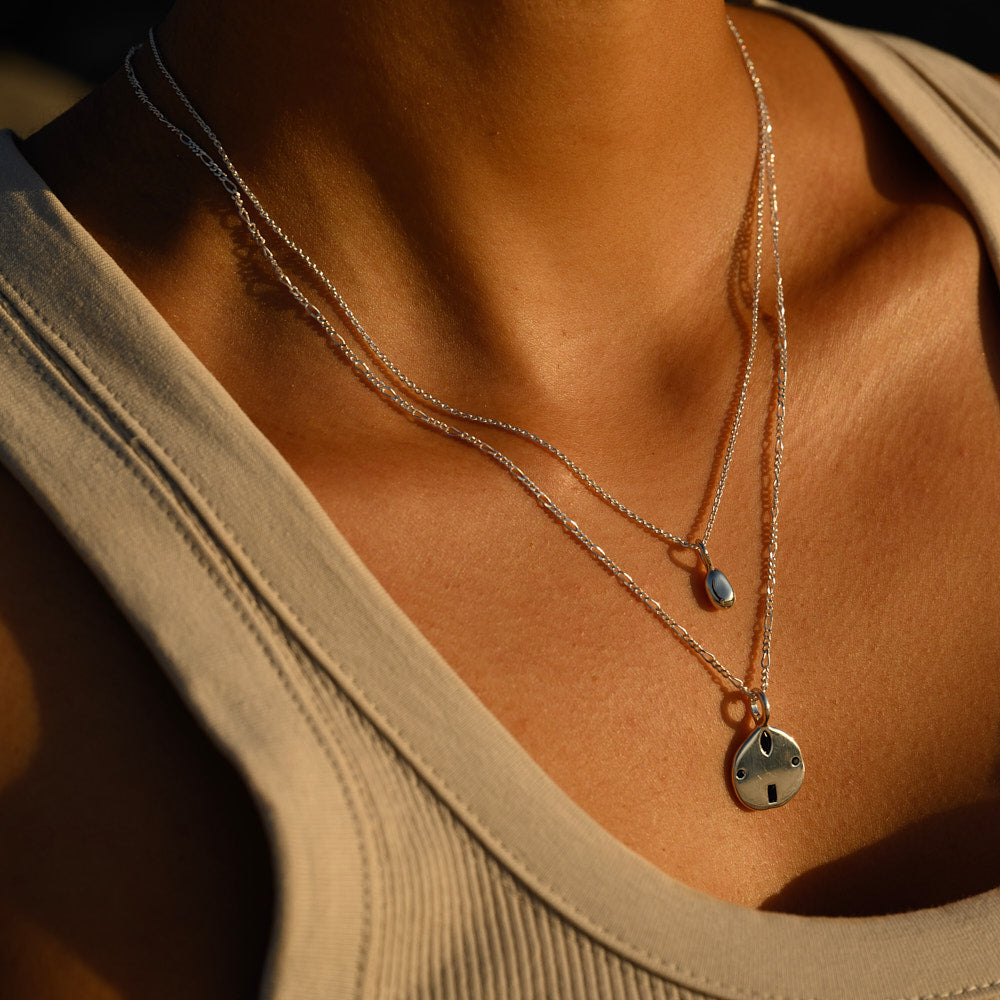 Relic Gem Necklace - Created Sapphire