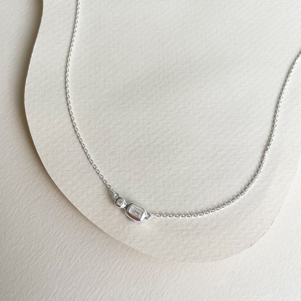 Form Necklace - White Topaz