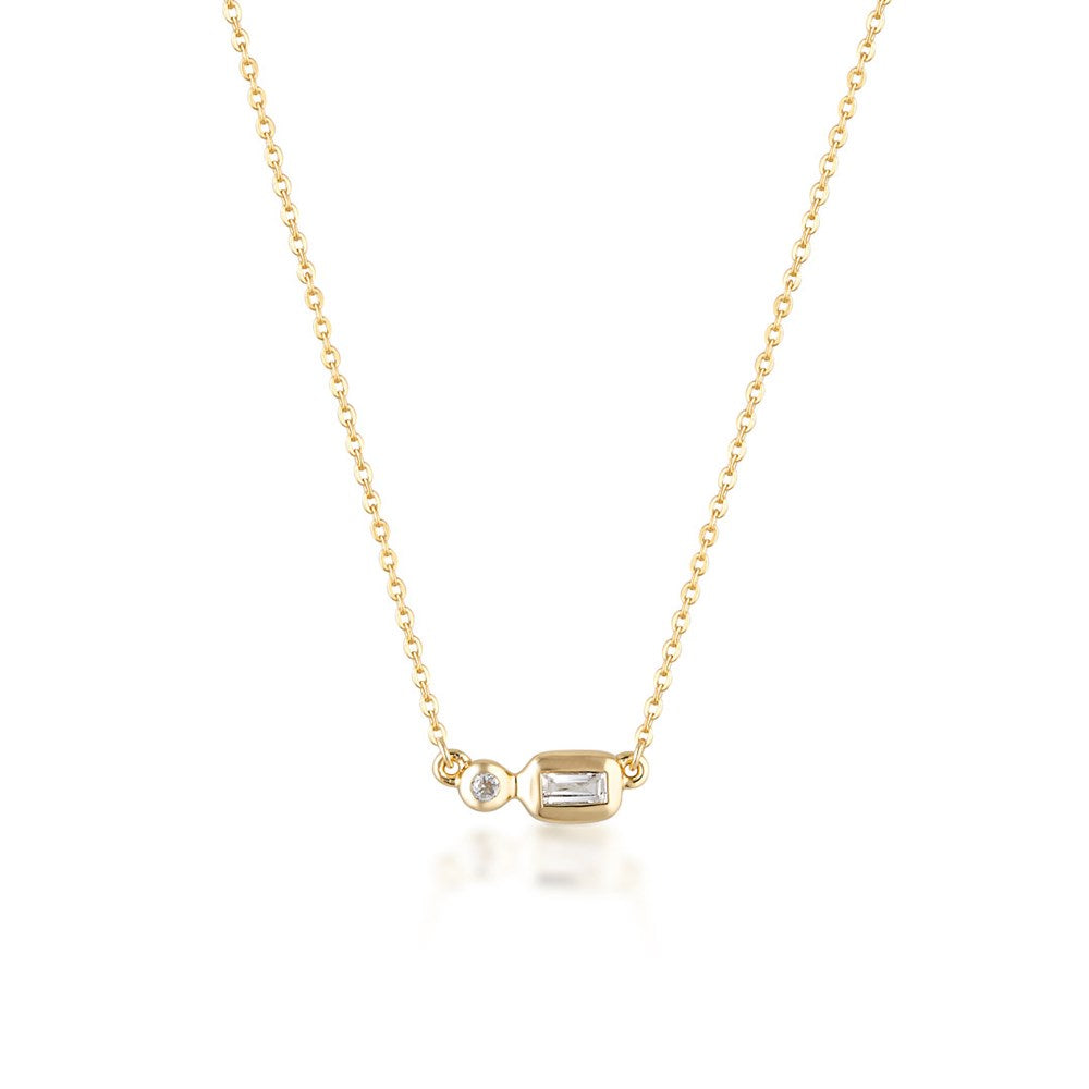 Form Necklace - White Topaz