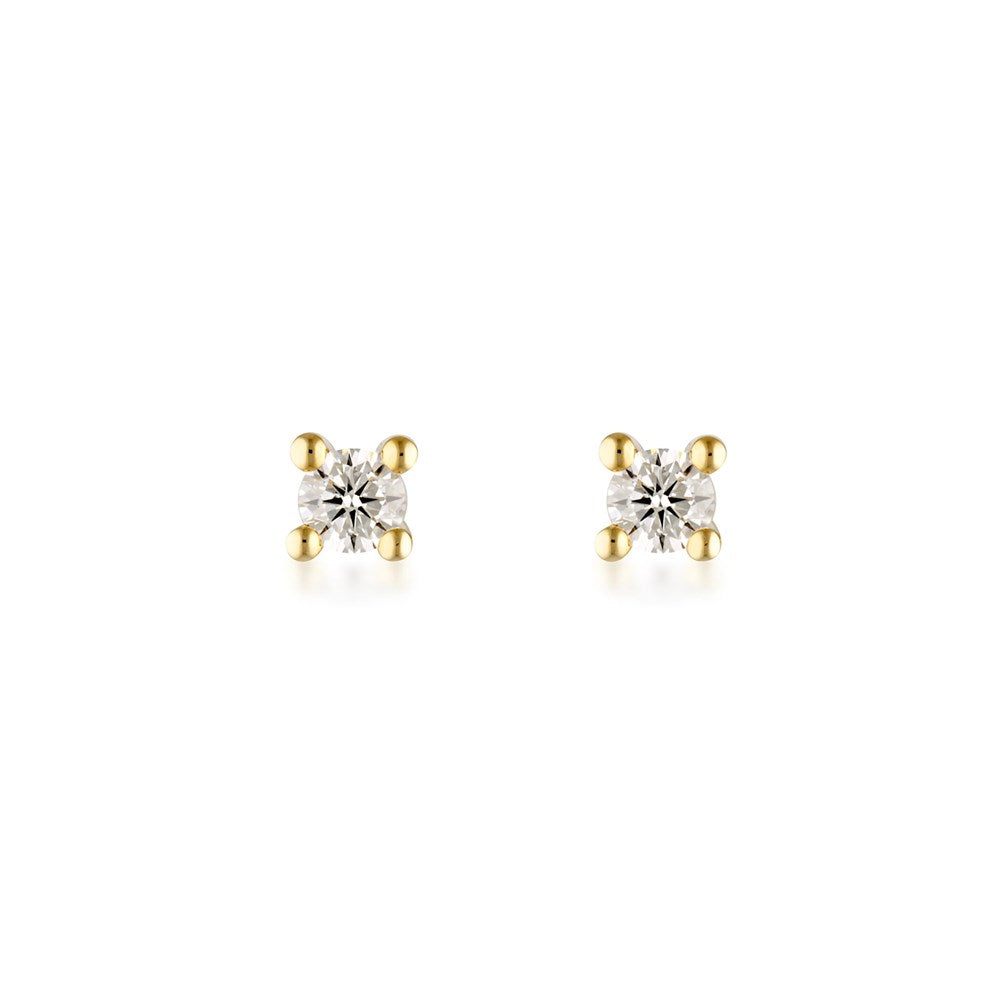 Bella Diamond Stud Earrings - 9k Solid Gold