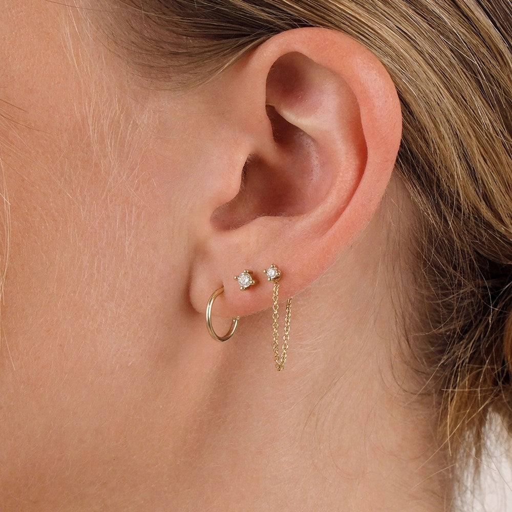 Mond Hoop Earrings - 9k Solid Gold