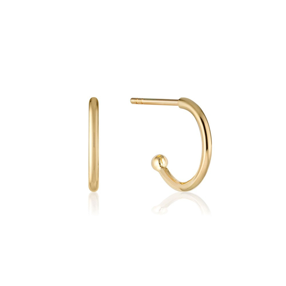 Mond Hoop Earrings - 9k Solid Gold