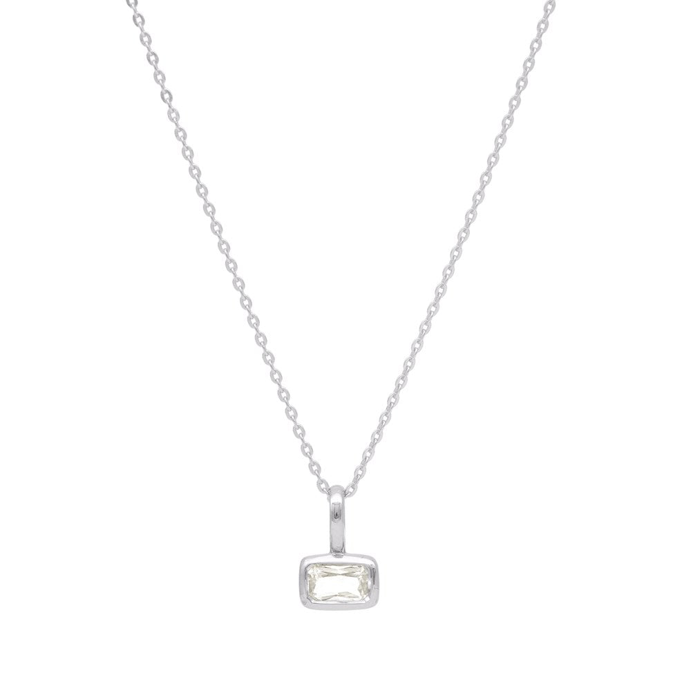 Calibri Necklace - Lab Grown White Sapphire
