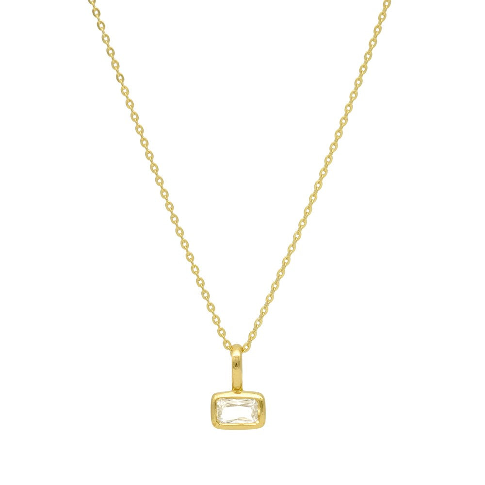 Calibri Necklace - Lab Grown White Sapphire