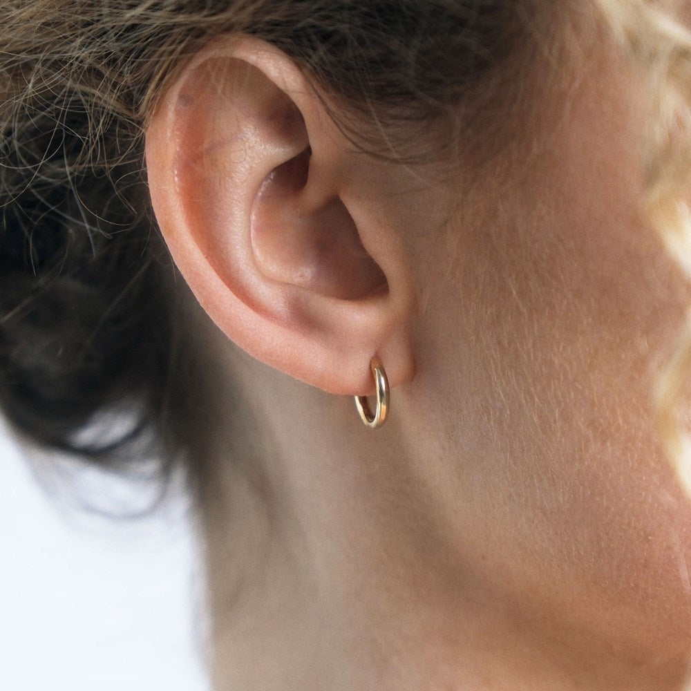 Classic Huggie Earrings - 9k Solid Gold