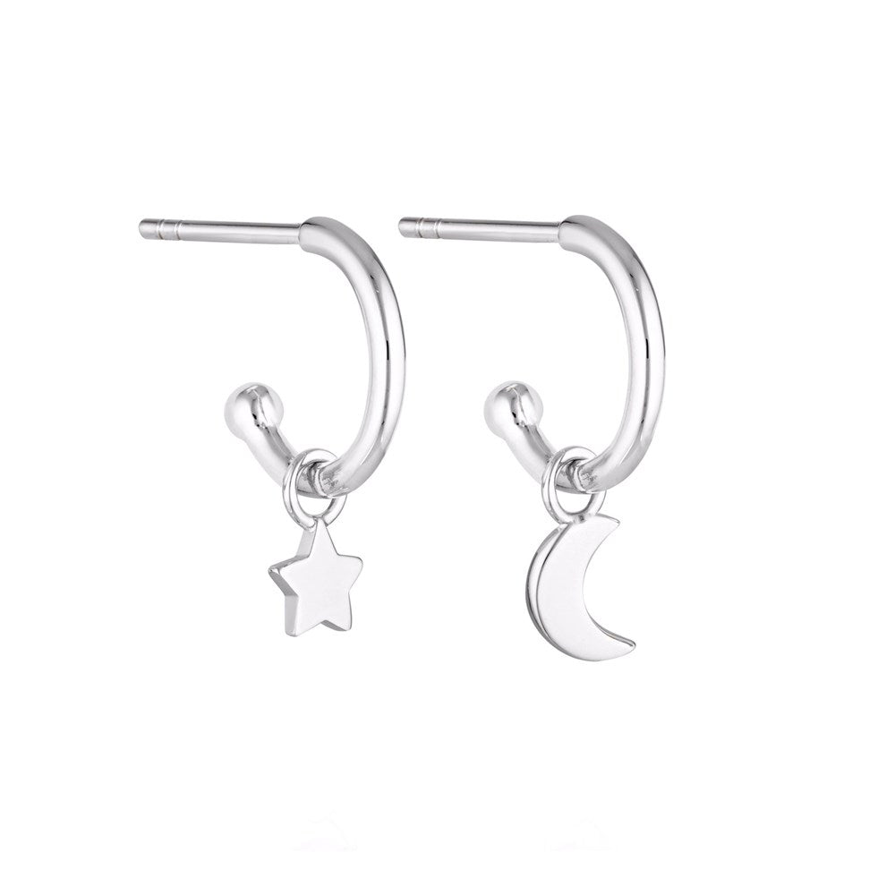 Star & Moon Charm Earrings