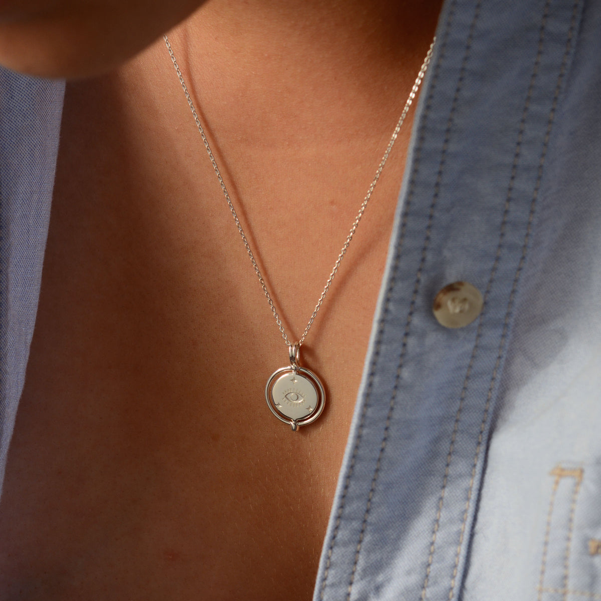 Protection Amulet Necklace - Cable Chain