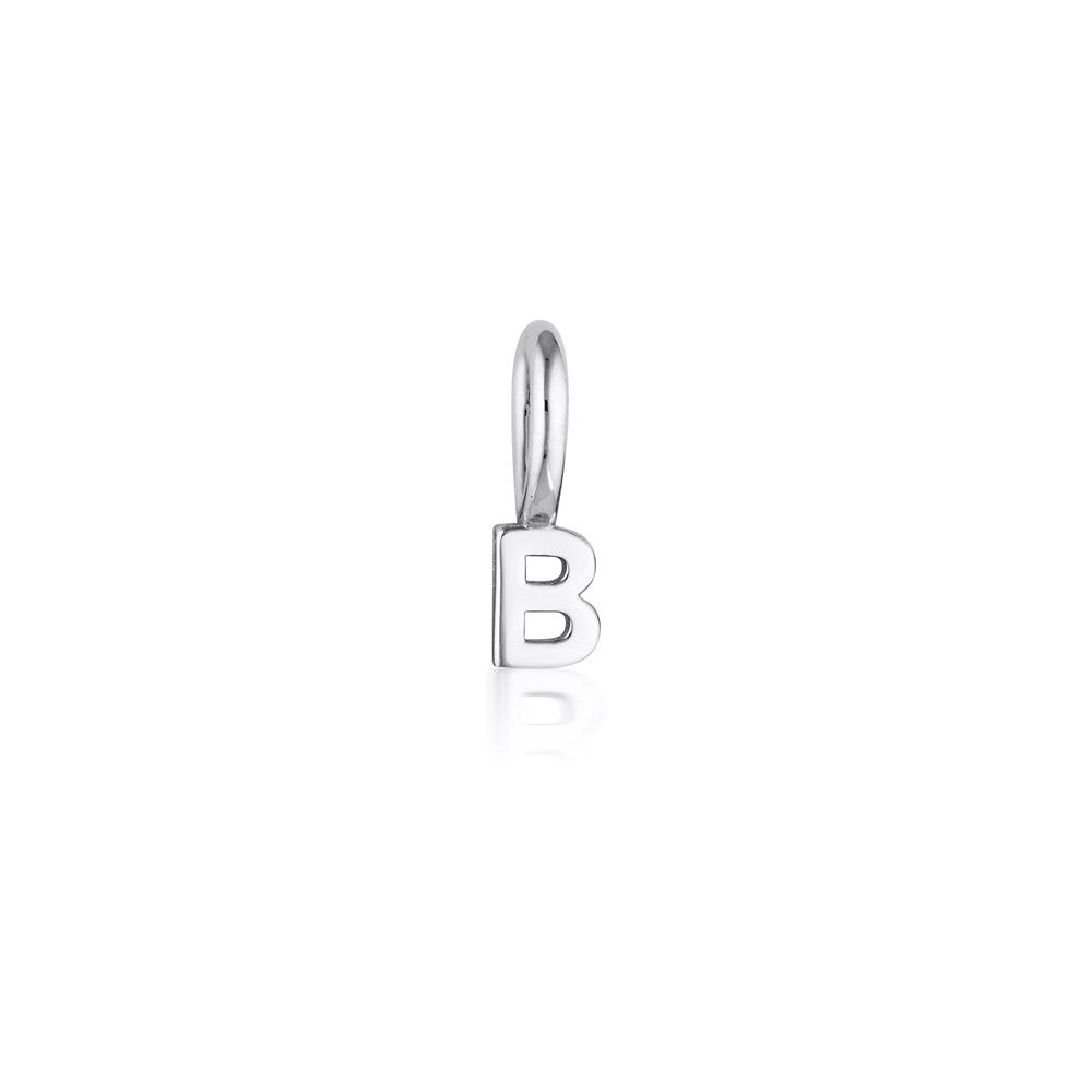 Tiny Letter Charm - Sterling Silver