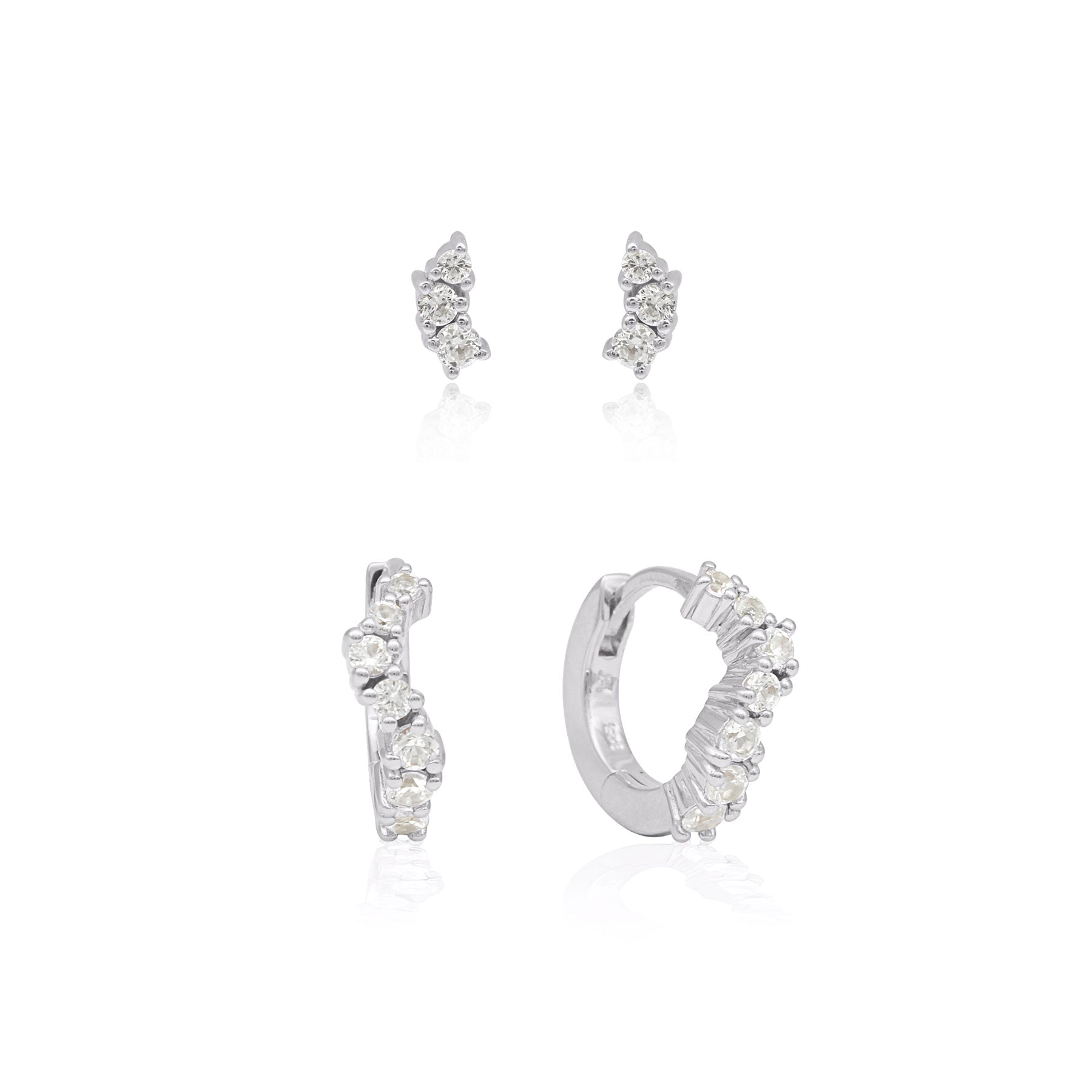Ebb Stud & Huggie Earrings Bundle