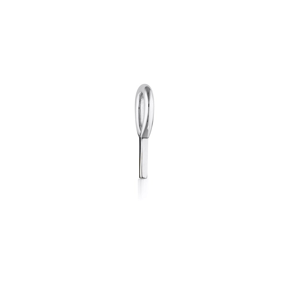 Tiny Letter Charm - Sterling Silver