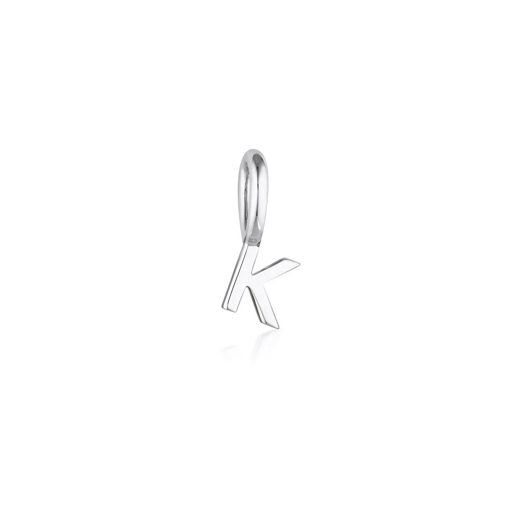 Tiny Letter Charm - Sterling Silver