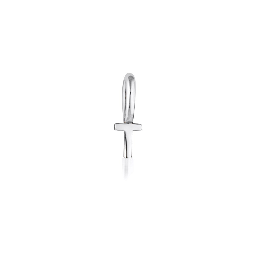 Tiny Letter Charm - Sterling Silver