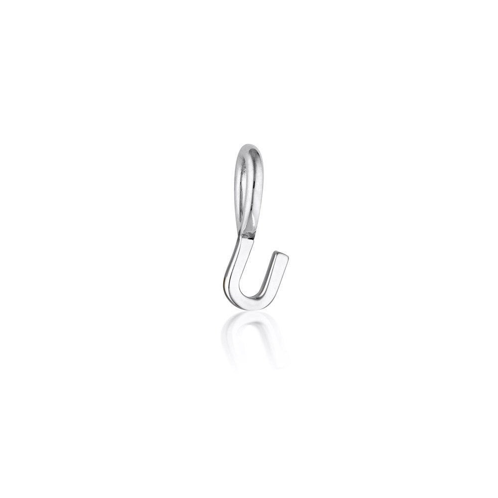 Tiny Letter Charm - Sterling Silver
