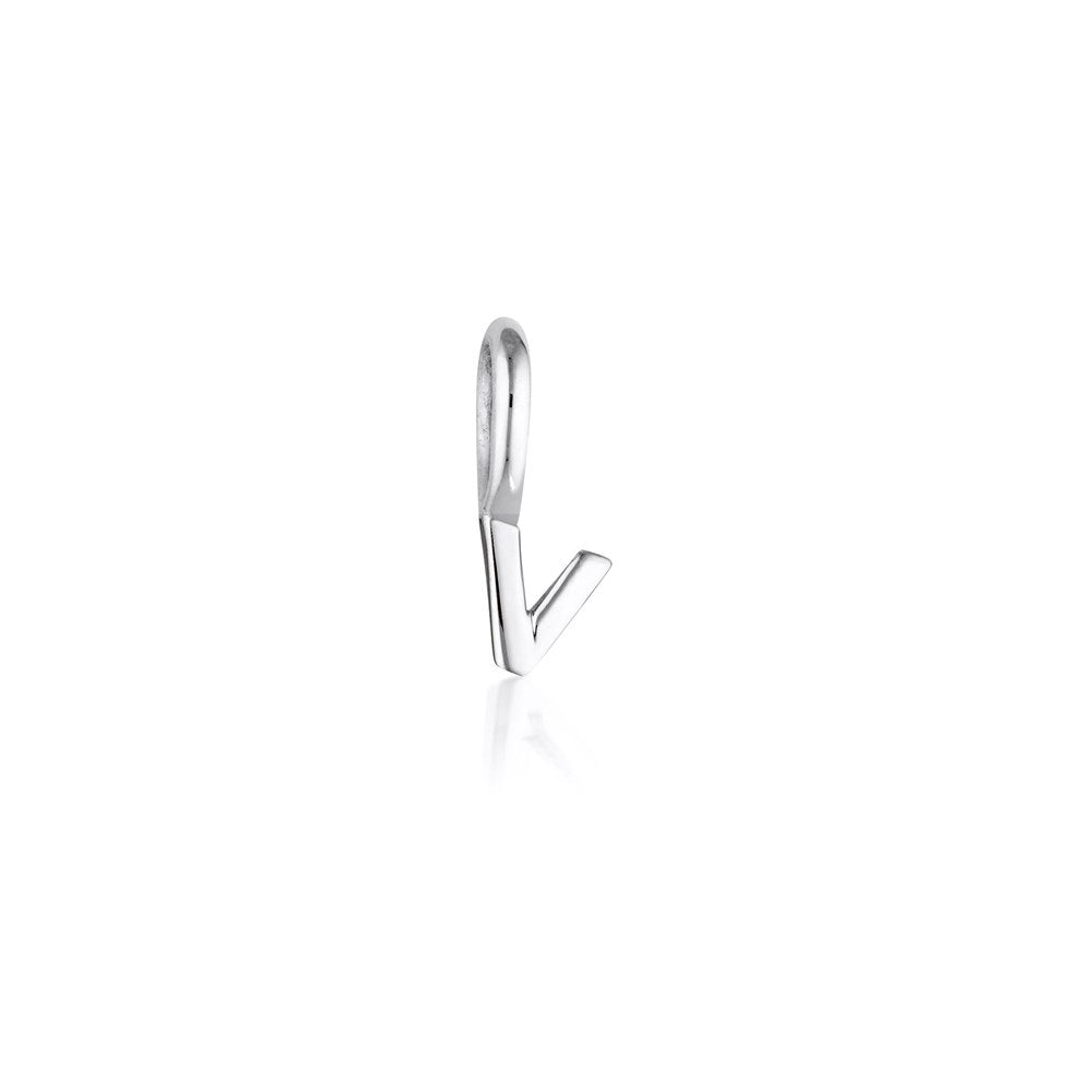 Tiny Letter Charm - Sterling Silver