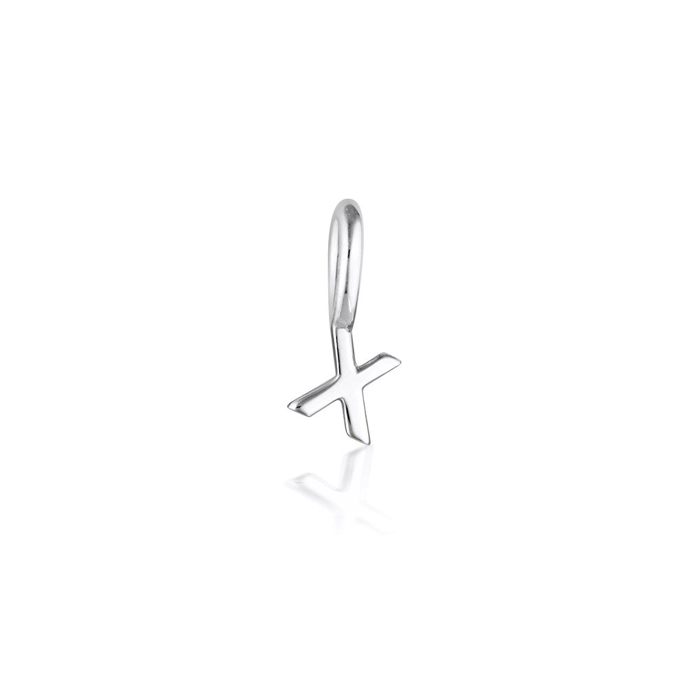 Tiny Letter Charm - Sterling Silver
