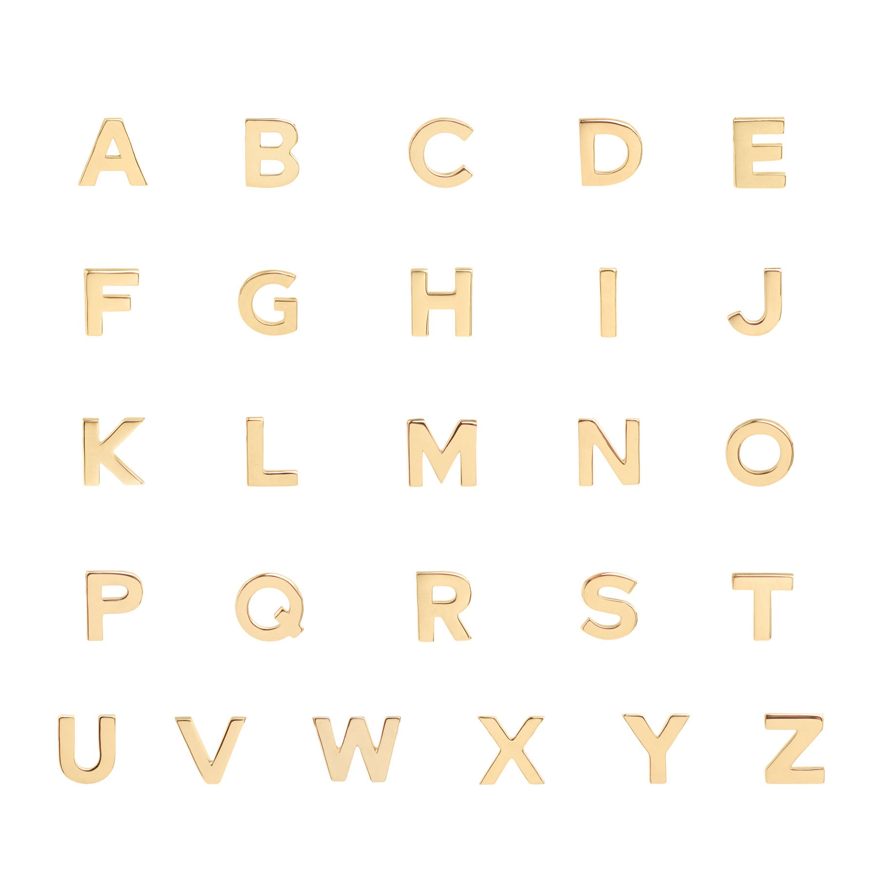 Tiny Letter Necklace - 9k Gold