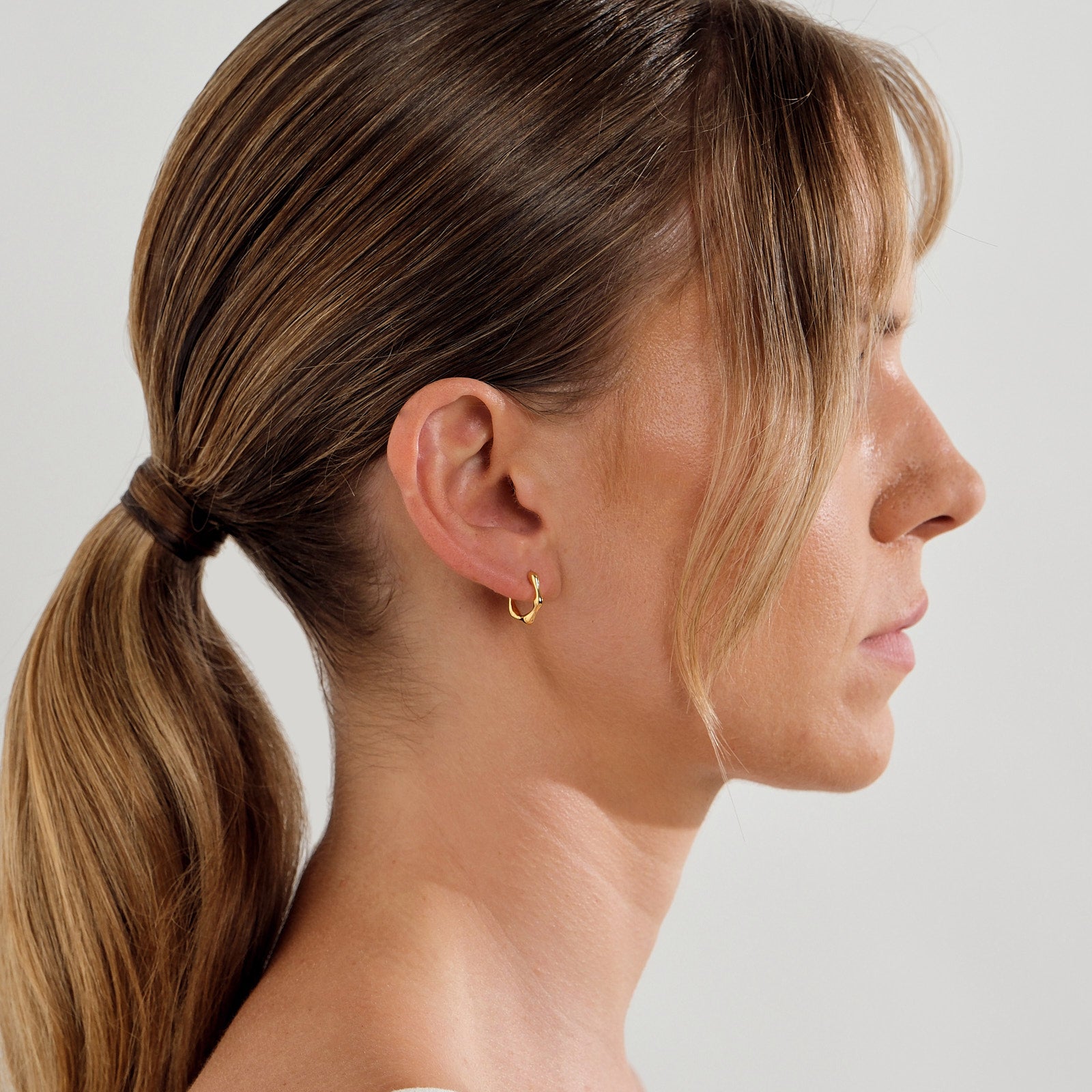 Organica Mini Huggie Earrings