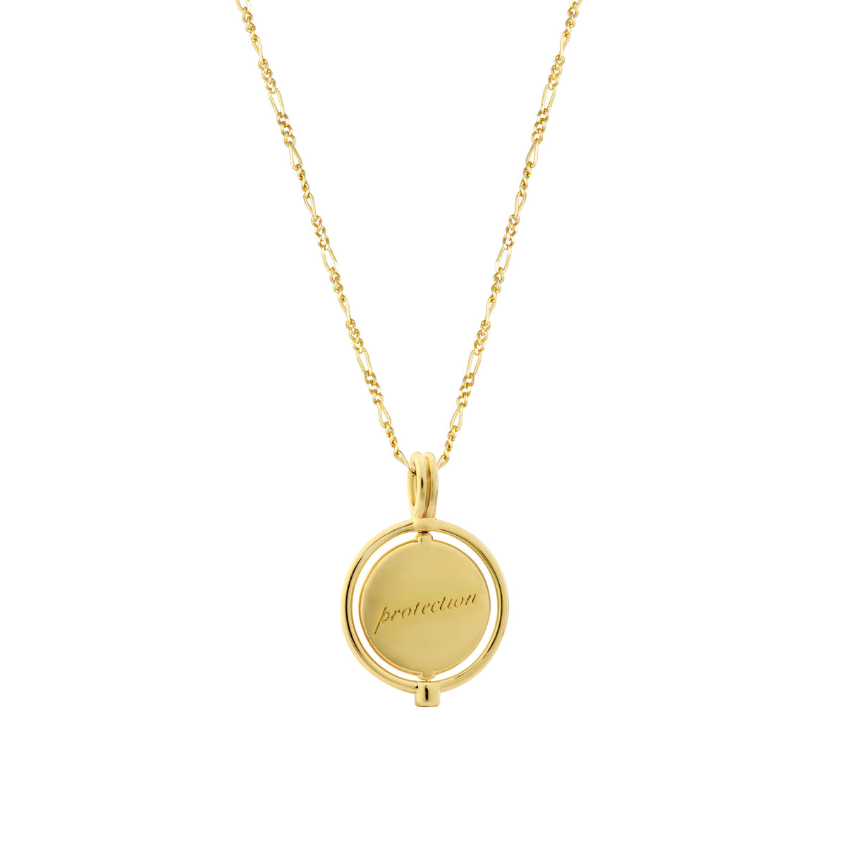 Protection Amulet Necklace - Figaro Chain