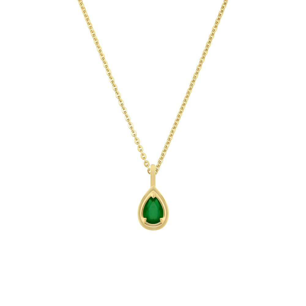 Reverie Cable Necklace - Green Onyx