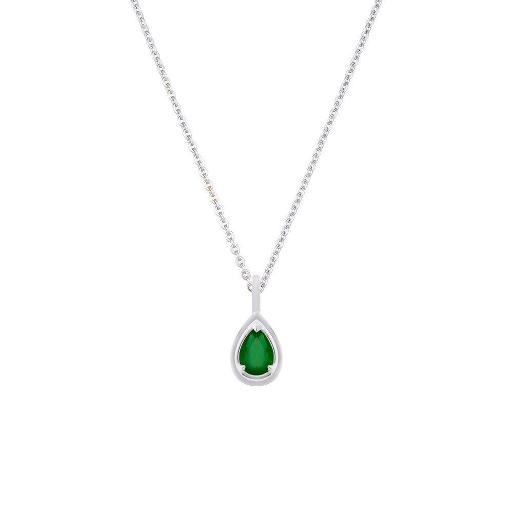 Reverie Cable Necklace - Green Onyx