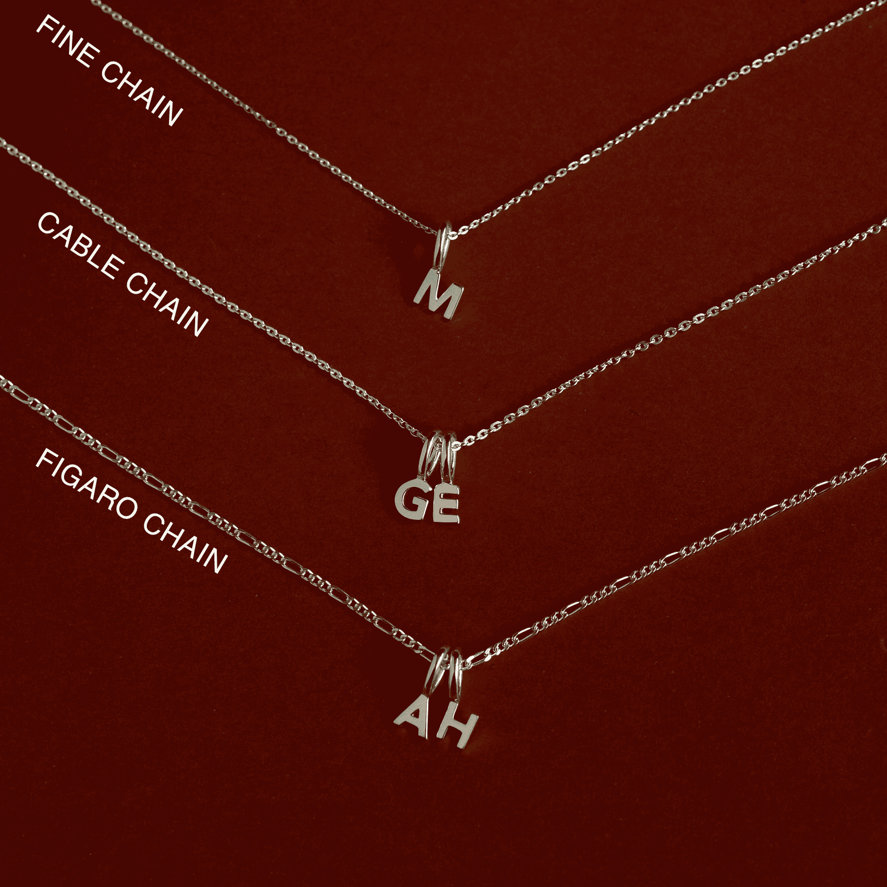 Tiny Letter Charm - Sterling Silver
