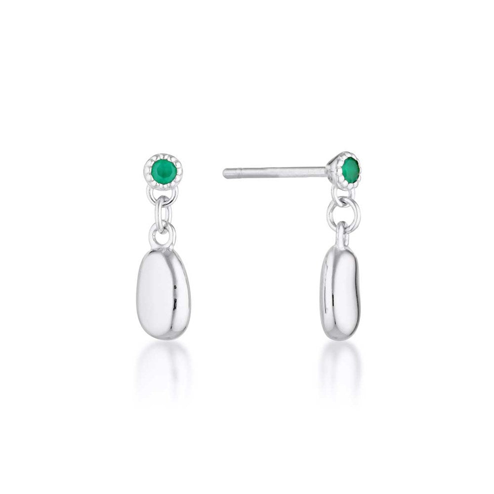 Alga Earrings - Green Onyx